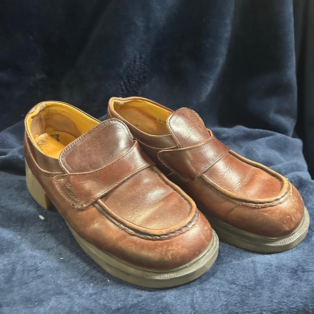 Vintage Brown Dr Marten Loafers, British Size 7